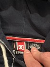 Dyrdek Dc Shoe Co Hoodie Size Xl Navy White Striped Baseball Style Logo