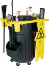 Brute Trash Can Caddy For 44-gallon Garbage Bins Black Cleaning Storage