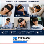 3d Travel Silk Eye Mask Sleeping Soft Padded Shade Cover Rest Relax Blindfold