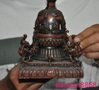 8 8   Tibet Buddhism Temple Bronze Buddha Fengshui Beast Tower Stupa Statue