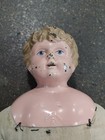 Large Antique German Doll With Brushchow   Beck Minerva Tin Doll Head 8 