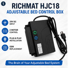 Richmat Hjc18 Control Box For Adjustable Bed Foot And Head Only  No Massage