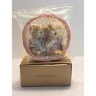 Nos Avon Vtg Gift Collection Beary Much Love Hanging Basket Plush Bears Tan Pink