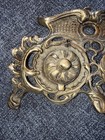 Vtg Antique Double Sided Inkwell Art Nouveau Beautiful Ornate Japan Patina Mcm