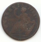 1723 Woods Hibernia Halfpenny  Decent G-vg