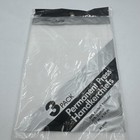 Vtg Handkerchiefs 3 Pack Permanent Press Mens White On White 16x16 Cut Size Usa