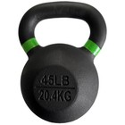 45 Lb Cast Iron Kettlebell Strength Training Full Body Workout Home Gym Black