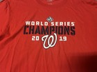 Washington Nationals 2019 World Series Champions Mlb Red Shirt Size Xl New Nwt