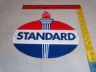 Vintage  standard Gas Torch   Flame  11 3 4  Porcelain Metal Gasoline   Oil Sign
