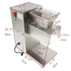 110v Commercial Electric 3 5mm Meat Slicer Beef Pork Cutter 1hp 400kg h Output