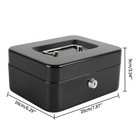 Cash Box With Money Tray storage Safe Lock Box With Key money Saving Organizer