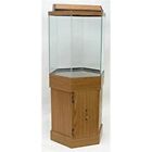 Stand For Aqueon   All-glass Aquarium 20 Gal Hexagonal Fish Tank - Oak Color