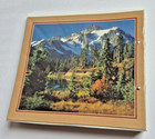 Vintage 80s Trapper Keeper Binder  2 Folders   Mountain Scene G  Schwartz 29096