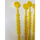 Lot Of 8 Vintage Bacardi Yellow Plastic Swizzle Cocktail Sticks Stirrers 6 25 