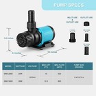 800gph 30w16ft Aquarium 24v Dc Water Pump With Controller  Submersible And In   