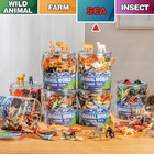 Sea Animals Toys With Gift Box 48 Pcs Mini Vinyl Plastic Ocean Animal Figure Sea
