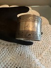 Antique Victorian Coin Silver Napkin Ring Engraved Monogram Floral Etched 55 3 G
