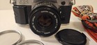 Canon Ae-1 Program 35mm Camera W  50mm 1 1 8 Lens  3 Filters   Strap Tested