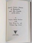 David Crews Donan Of Kentucky And His Family  1977   Green County  Genealogy