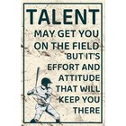 Baseball Decor Motivational Quote Baseball Metal Poster Vintage Baseball Gifts 
