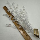20  Long Holiday Wedding Floral Stems Clear Sparkle Lot Of 6