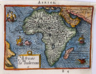 Africa 1595 Abraham Ortelius  P Galle Antique Miniature Map 16th Century