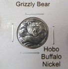 Hobo Grizzly Bear Forest Hiking Spirit Made From A Real Buffalo Nickel Signed