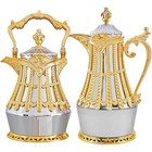 Arabic Style Luxury Insulated Thermal Coffee Carafe 2 Piece  34 Oz And 22 