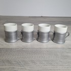     4-vtg Rwp Wilton Armetale Tavern Mugs Pewter Usa Ceramic-lined Coffee Steins    