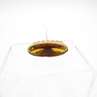 Antique Hatpin Large Deco Lines Oval Amber Stone Hat Pin