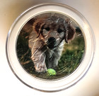 Golden Retriever Puppy - American Silver Eagle 1oz  999 Silver Dollar Gift Coin