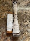 2 Vintage Wood Quills Bobbins Spools Spindles With Leftover Sewing Thread
