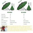 New Siepasa 49 56 Inch Inverted Reverse Upside Down Umbrella  Extra Large Double