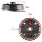Rear Left And Right Brake Drum Fits Kawasaki Mule 550 Kaf300c 1997 1998 - 2004