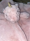 Baby Girl Unicorn Security Blanket Lovey Pink white gold Plush Soft