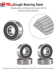 20 Pcs 608 2rs Ball Bearings     Bearing Steel And Double Rubber Sealed Miniature