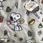 Peanuts Snoopy Fleece Throw Blanket 50 X70  Berkshire Blanket Rare Grey