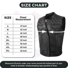 Men Black Cross Stitch Vest  Buffalo Leather Hl11693spt