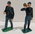 Marx Painted Civil War Union Bugler   Infantry Soldier 2 5  65mm Vintage Scarce