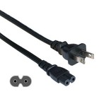 3 Pack - 6ft Two Prong Ac Power Cord Cable Nema 1-15p C7 For Laptop Ps3 Ps4 Dvr