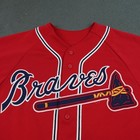 Vintage Atlanta Braves Jersey Mens Large Red Mlb Baseball Majestic 90s