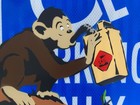 Very Vintage Rare Banksy Original Spray Stencil  Street Sign Painting 2015