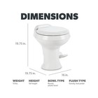 Dometic Rv Toilet 300 Series Standard Height Toilet  White Model  302300071