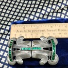 Beautiful Vintage Art Deco Green Rhinestone Belt Buckle