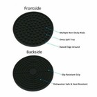Set Of 6 Silicone Drinks Coasters Pad With Holder Non-slip Cup Mat Tableware Us