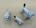 Miniature Dalmatian Dog Figurines Lot Of 3 Ceramic Porcelain Hand Painted