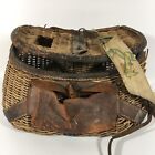 Old Rustic Fishing Creel Tackle Tattered Cabin Lake House Decoration