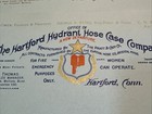 3 Pcs 1913 Ish Pratt   Cady Hartford Hydrant Hose Case Fire Nozzle Letterhead