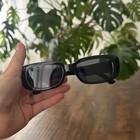 Brand New Vintage Style Retro Black Sunglasses With Gray Lenses