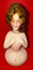 Antique 20s Flapper Art Deco German Composition Boudoir Half Doll Red Head